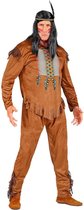 Widmann - Indiaan Kostuum - Zoevende Bijl Indiaan Wilde Westen - Man - bruin - Large - Carnavalskleding - Verkleedkleding