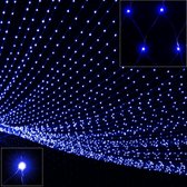 Somultishop Lichtgordijn Kerstverlichting - 120 x 120 cm - Blauw - 100 LED's - Voor binnen & buiten