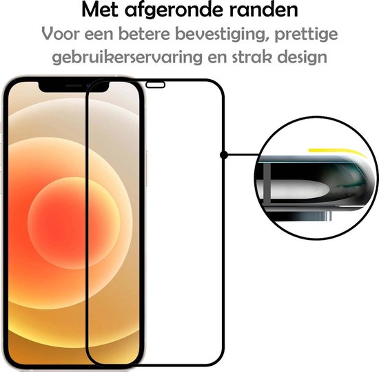 iPhone 12 Mini Protecteur d'écran en Glas Tempered Glass 3D en verre - 3 pièces