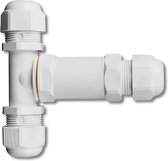 Kabelverbinder - Viron Haskon - T Connector - Waterdicht IP68 - 3 Aderig - Mat Wit - BES LED