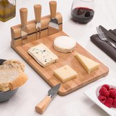Planche à fromage avec couteaux - Planche à fromage - bambou - 4 couteaux à fromage