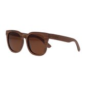 5one® Rome Walnut zonnebril met bruine lens - houten dames zonnebril