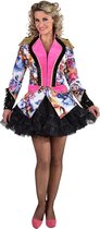 Magic Design Jas Butterfly Dames Polyester Wit Maat S