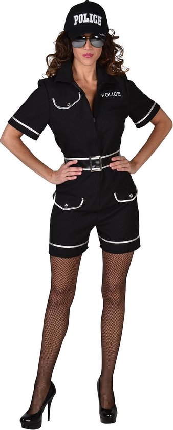 Magic Design Jumpsuit Politieagente Dames Polyester Zwart Mt Xl