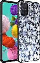 iMoshion Design voor de Samsung Galaxy A71 hoesje - Grafisch - Zilver Bling