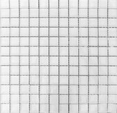 Alfa Mosaico Mozaiek Invierno wit glas 2,3x2,3x0,8 cm -  Wit Prijs per 1 matje.