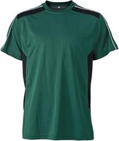 James and Nicholson T-shirt unisexe artisan (vert foncé / noir)