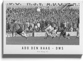 Walljar - ADO Den Haag - DWS '67 - Zwart wit poster met lijst