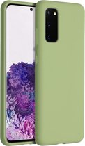 Accezz Liquid Silicone Backcover Samsung Galaxy S20 hoesje - Groen