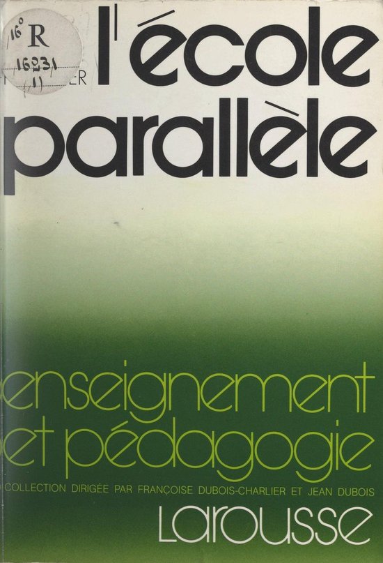 L'école parallèle - cover