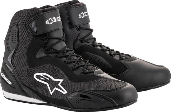 Alpinestars Faster-3 Rideknit Zwart Grijs Felrood Motorschoenen - Laars