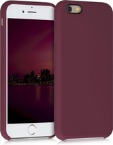 kwmobile telefoonhoesje voor Apple iPhone 6 / 6S - Hoesje met siliconen coating - Smartphone case in wijnrood