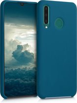 kwmobile telefoonhoesje geschikt voor Huawei P30 Lite - Hoesje met siliconen coating - Smartphone case in mat petrol