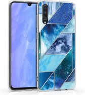 kwmobile telefoonhoesje voor Samsung Galaxy A70 - Hoesje voor smartphone in blauw / turquoise / zilver - Glory Deluxe design