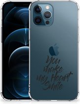 Telefoon Hoesje iPhone 12 | 12 Pro Telefoonhoesje met transparante rand Heart Smile