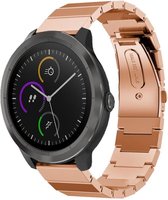 Stalen Smartwatch bandje - Geschikt voor  Garmin Vivoactive 3 metalen bandje - rosé goud - Horlogeband / Polsband / Armband