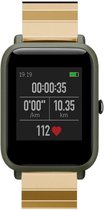 Stalen Smartwatch bandje - Geschikt voor  Xiaomi Amazfit Bip metalen bandje - goud - Horlogeband / Polsband / Armband