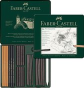 Ensemble de charbon de bois Faber-Castell Pitt Monochrome 24 pièces