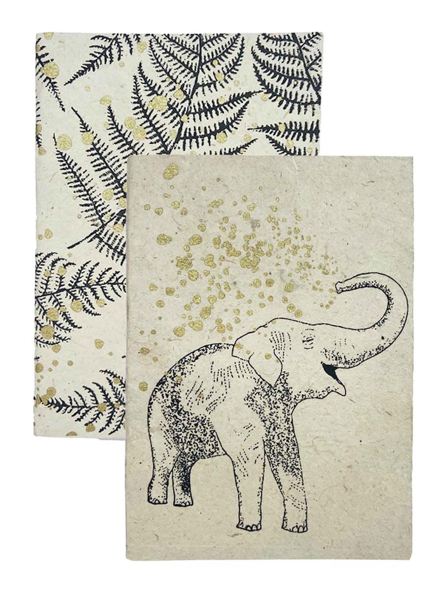 Return to Sender Notitieboekjes met olifantenprint | A6 | Set van 2