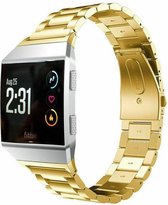 Stalen Smartwatch bandje - Geschikt voor  Fitbit Ionic stalen bandje - goud - Horlogeband / Polsband / Armband
