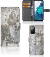 Flipcover Geschikt voor Samsung Galaxy S20FE Telefoon Hoesje Beton