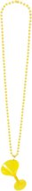 Boland Ketting Cocktailglaasje 57 Cm Geel