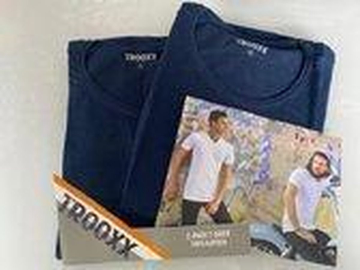 Trooxx T-shirt 2-Pack - Round Neck - Navy - S
