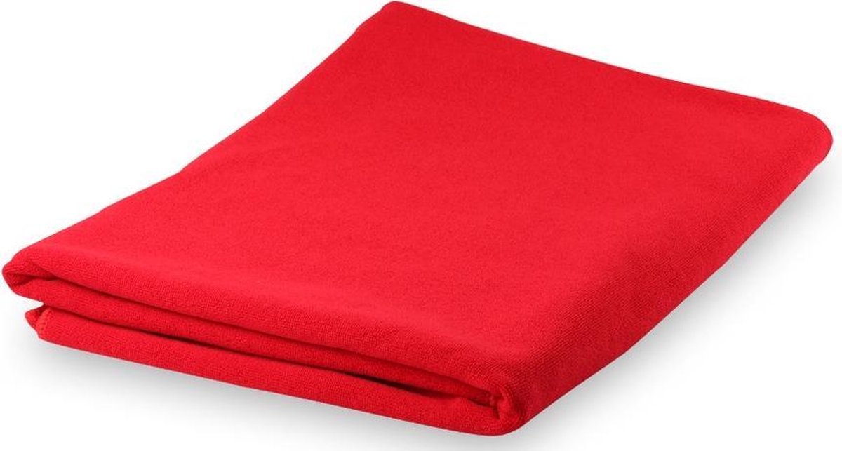 Rode badhanddoek microvezel 150 x 75 cm - ultra absorberend - super zacht - handdoeken