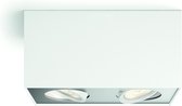 Philips Box opbouwspot - 2-lichts - wit