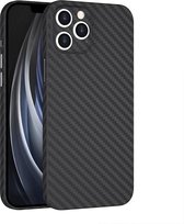 Wiwu - iPhone 12 hoesje - Skin Carbon Case - Kunststof Back Cover - Zwart