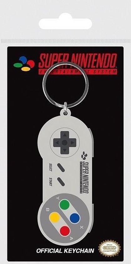 Sleutelhanger - Nintendo: SNES controller - rubber - metalen ring - Nintendo