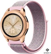 Nylon Smartwatch bandje - Geschikt voor Strap-it Samsung Galaxy Watch 41mm / 42mm nylon band - pink sand - Strap-it Horlogeband / Polsband / Armband