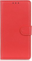 Coverup Book Case - Geschikt voor Motorola Moto E7 Hoesje - Rood