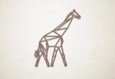 Line Art - Giraffe 1 - M - 74x60cm - Multiplex - geometrische wanddecoratie