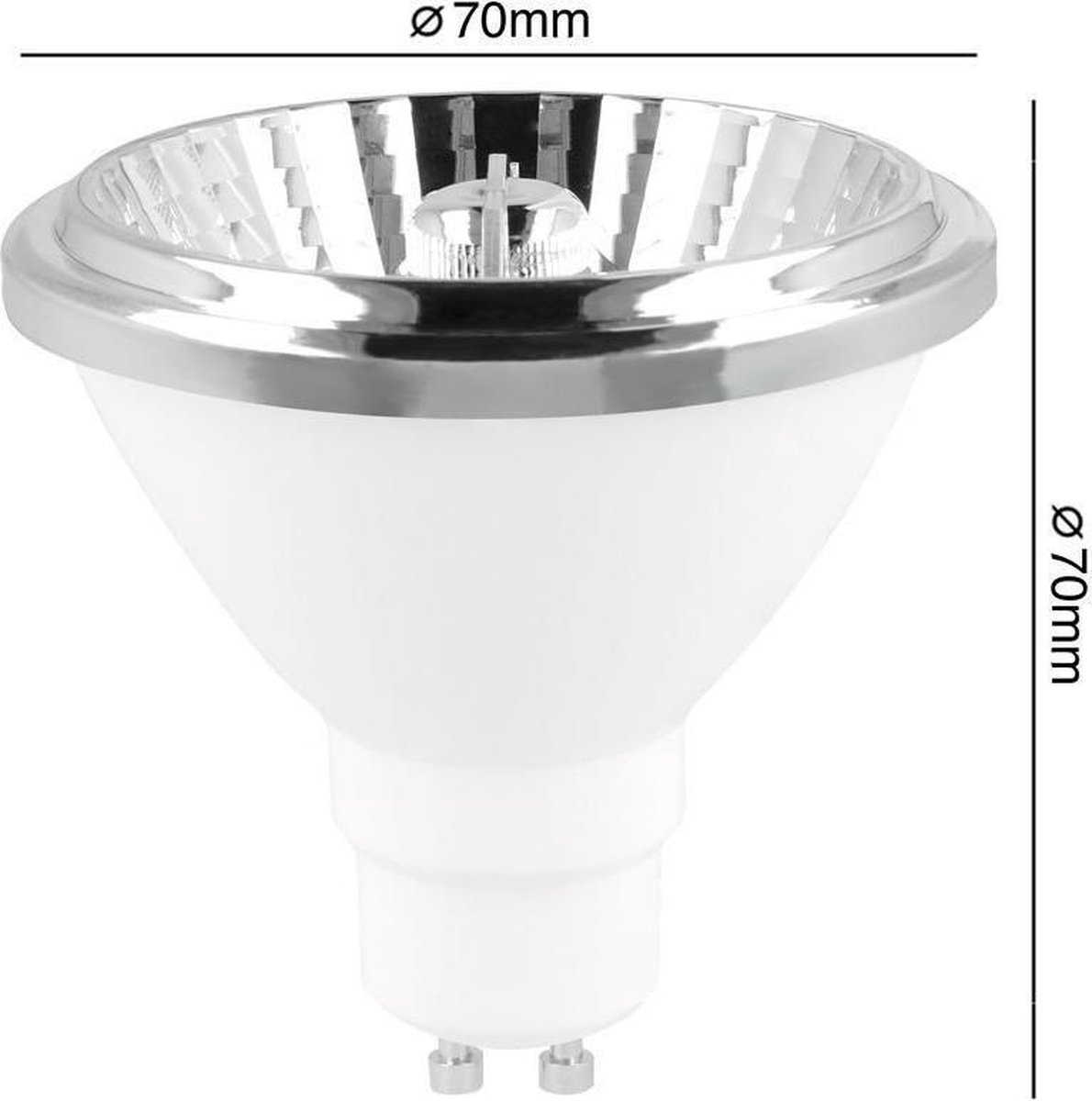 Set di 5 lampade LED GU10 AR70 6W 475 lm 3000K