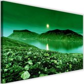 Schilderij Groene bergen, 2 maten, Premium print