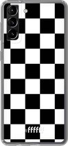 6F hoesje - geschikt voor Samsung Galaxy S21 Plus -  Transparant TPU Case - Checkered Chique #ffffff