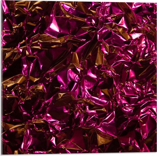 Acrylglas - Roze Snoeppapiertjes - 50x50cm Foto op Acrylglas (Met Ophangsysteem)