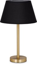 Home Sweet Home tafellamp Largo - tafellamp Stick rond mat brons inclusief lampenkap - lampenkap 30/20/17cm - tafellamp hoogte 38 cm - geschikt voor E27 LED lamp - messing/zwart