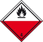 ADR klasse 4.2 bord zelfontbrandende stoffen - aluminium 300 x 300 mm