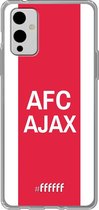 6F hoesje - geschikt voor OnePlus 9 -  Transparant TPU Case - AFC Ajax - met opdruk #ffffff