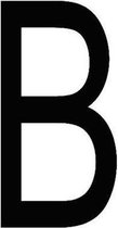 Letter 'B' sticker zwart 70 mm