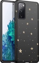 iMoshion Hoesje Geschikt voor Samsung Galaxy S20 FE Hoesje Siliconen - iMoshion Design hoesje - Zwart / Meerkleurig / Goud / Stars Gold