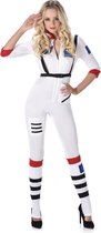 Karnival Costumes Astronaut Kostuum Carnavalskleding Dames Carnaval - Polyester - Maat L - 3-Delig Jumpsuit/Riem/Sokken