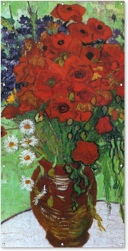 Madeliefjes en klaprozen van Karen Kaspar op canvas, behang en meer