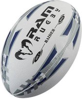 Raider Match rugbybal - Wedstrijdbal - 3D grip Maat 4 - Blauw Klasse en Geweldig