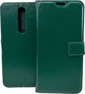 Portemonnee Book Case Hoesje Geschikt voor: Nokia 3.2 -  groen