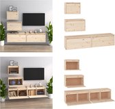 vidaXL Tv-meubelen 4 st massief grenenhout - Tv-kast - Tv-kasten - Tv-meubel - Hifi-meubel