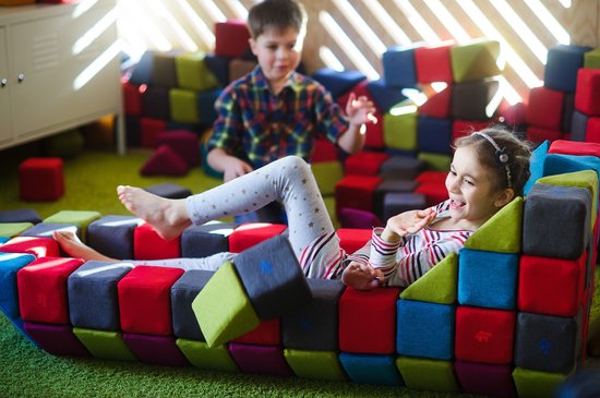 Magnetische blokken JollyHeap® - Magnetic blocks - blokken - educatief speelgoed - groen/oranje van JollyHeap® — afbeelding 3