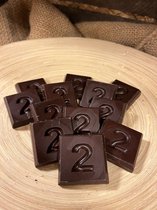 Chocolade cijfer 2 | Getal 2 chocola | Cadeau voor verjaardag of jubileum | Smaak Puur